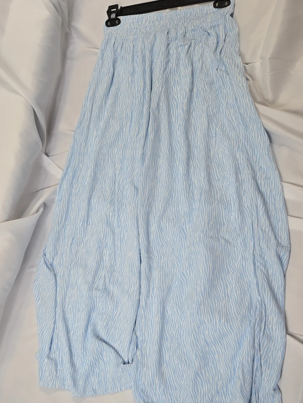 Light Blue Wide Leg SWIM COLLECTION Tie-Waist Pants M NWT